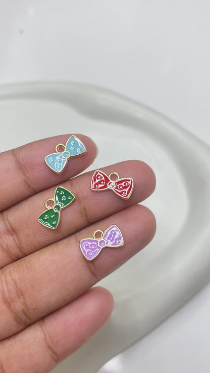 EC 1539 Bow enamel charm ( 1 pc )