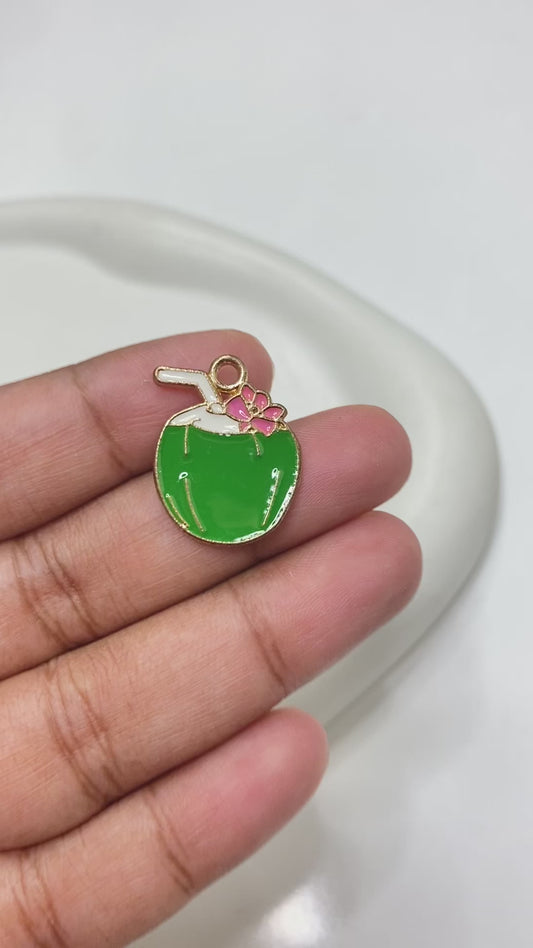 EC08T Coconut enamel charm ( 1 pc )