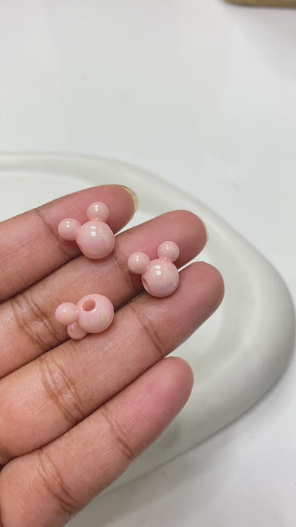 BBB 120 (K) Mickey uv plated shiny irrediscent Acrylic bead (1PC)